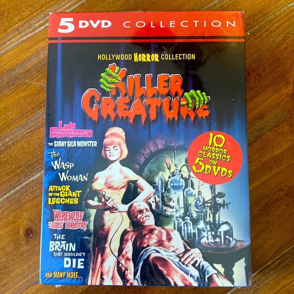 Hollywood Horror Collection Killer Creature - 5 DVD Box Set In Plastic!